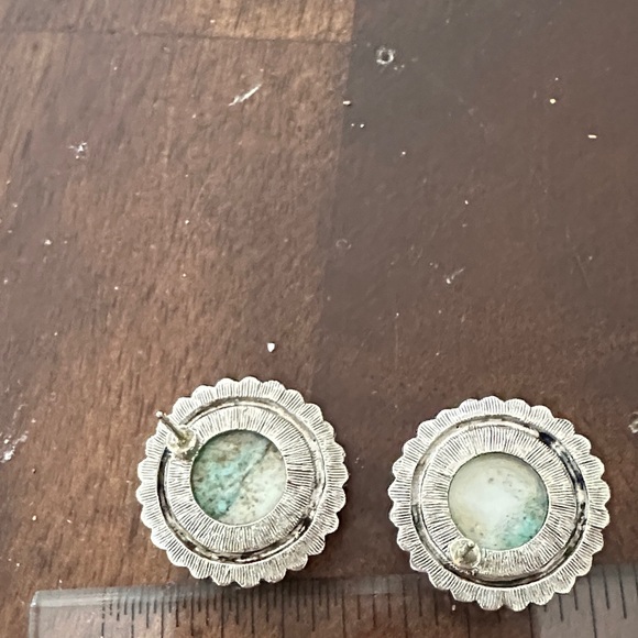 Silver and Turquoise Earrings - Picture 2 of 4